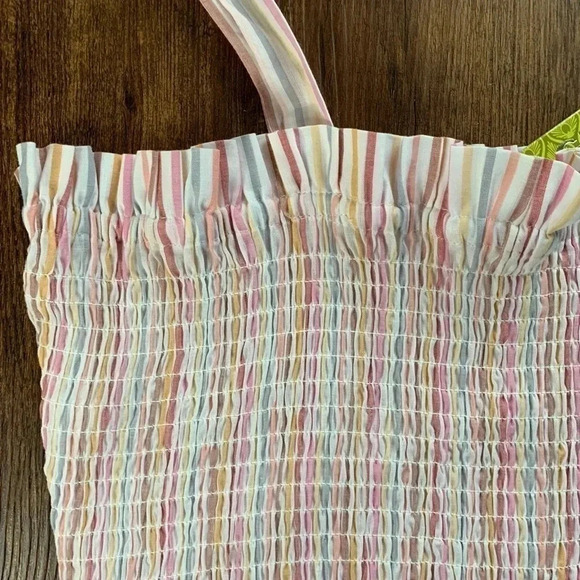 Gianni Bini Striped Ruched Top Size Large NWT - Picture 4 of 8